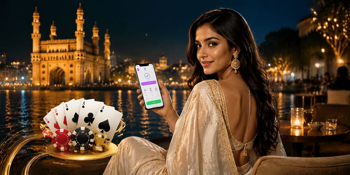 Player engaging in classic Andar Bahar card game in Hyderabad